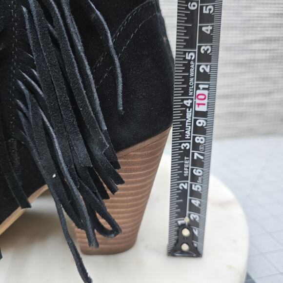 Steve Madden Ohio Boot Bootie 9.5 Western Fringe Cowgirl Festival Equestrian - Picture 6 of 10